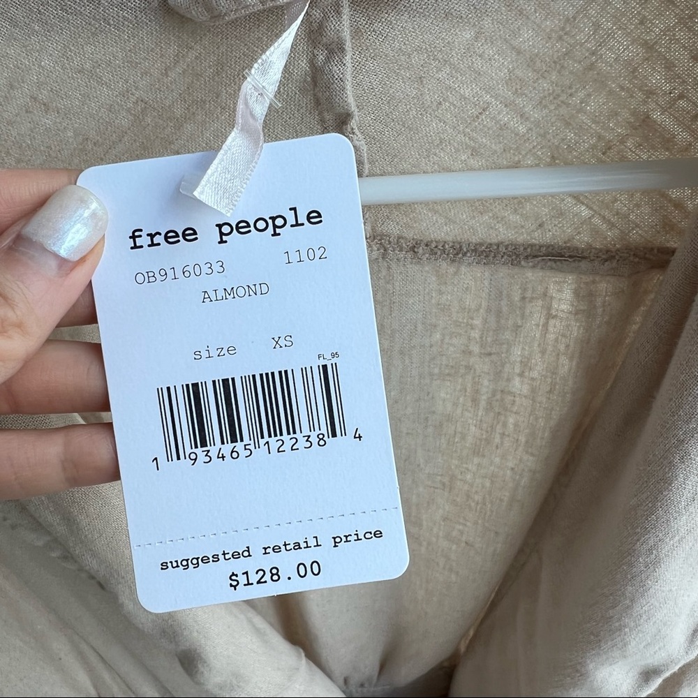 NWT Free People Linen Jacket - Picture 4 of 4